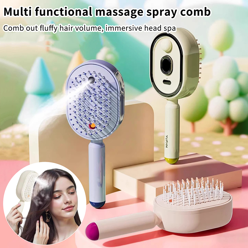 Hair Care Essential Oil - Pettine Massaggiante Multifunzionale, Massaggiatore Elettrico per