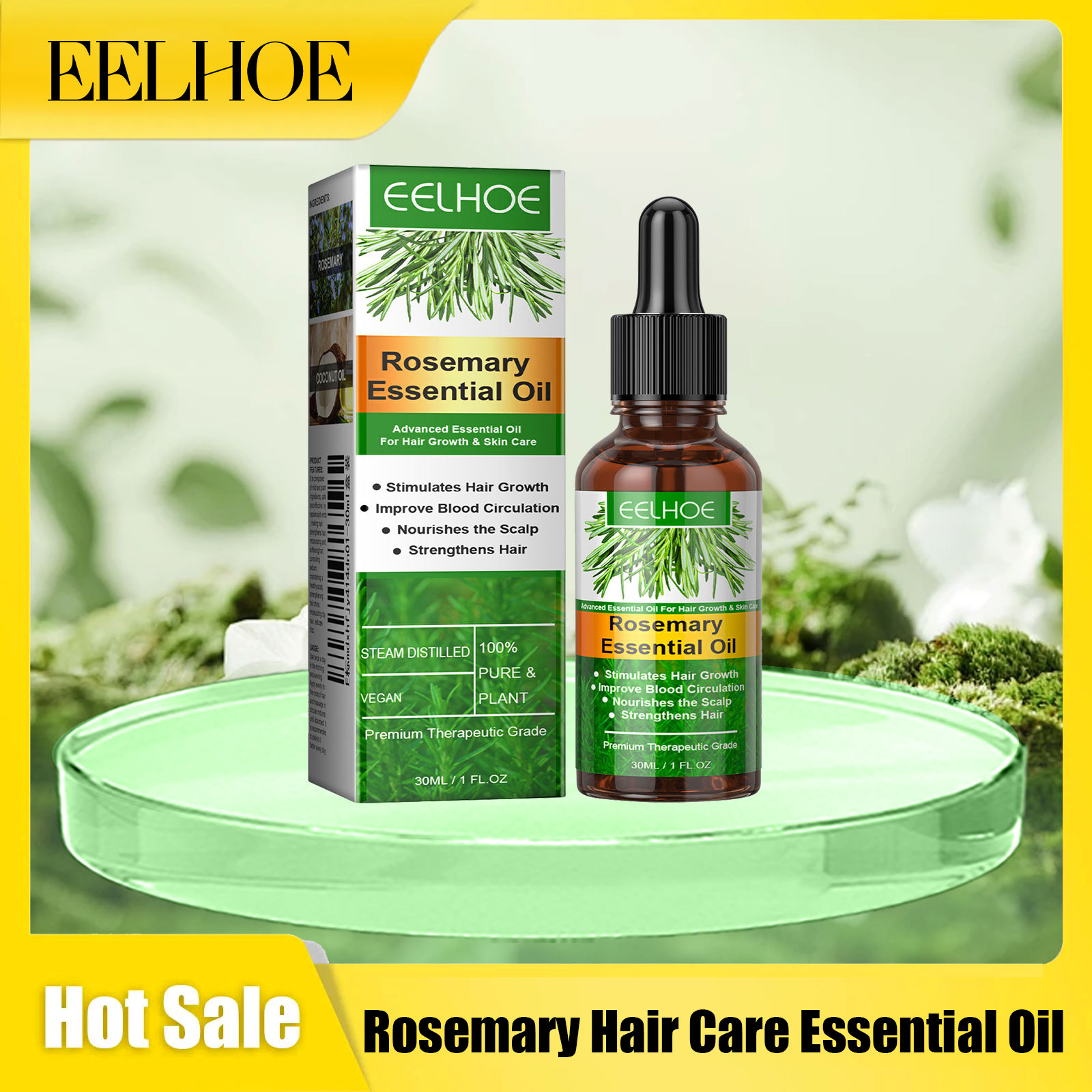 Hair Care Essential Oil - Eelhoe Rosmarino Cura dei capelli Olio