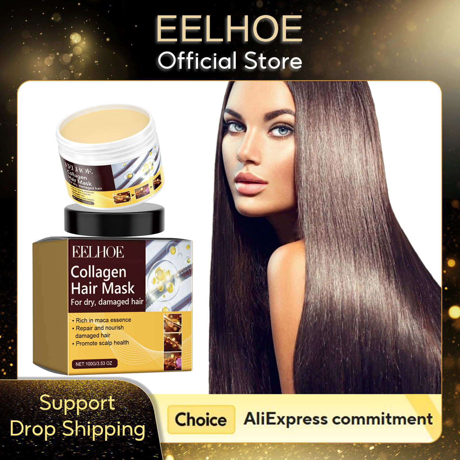 Hair Care Natural Products - Maschera per Capelli al Collagene EELHOE,