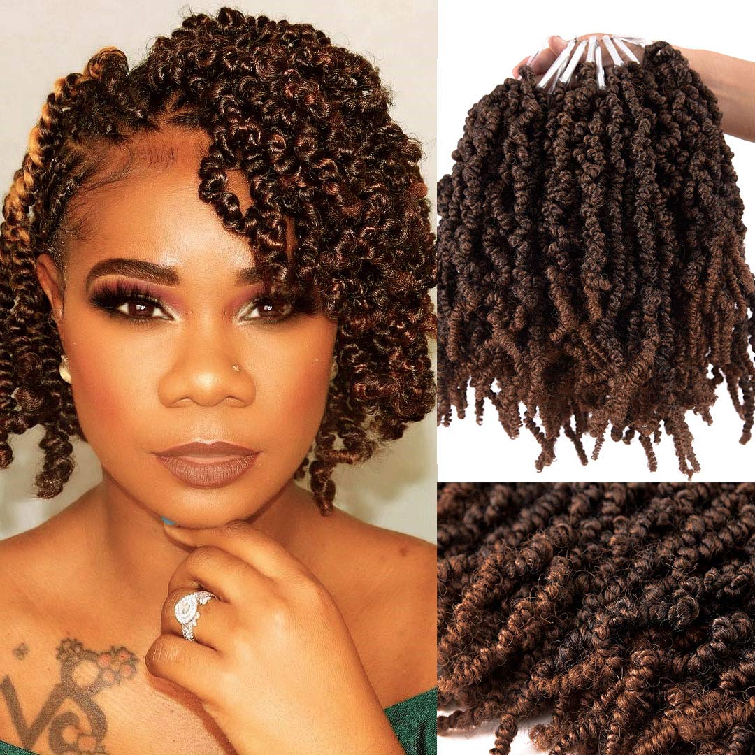Braiding Hair Kanekalon - Trecce pre-intrecciate a molla ricce corte