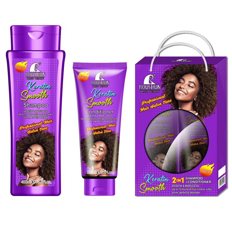 Hair Care Keratin Shampoo - Set Shampoo e Balsamo alla Cheratina: