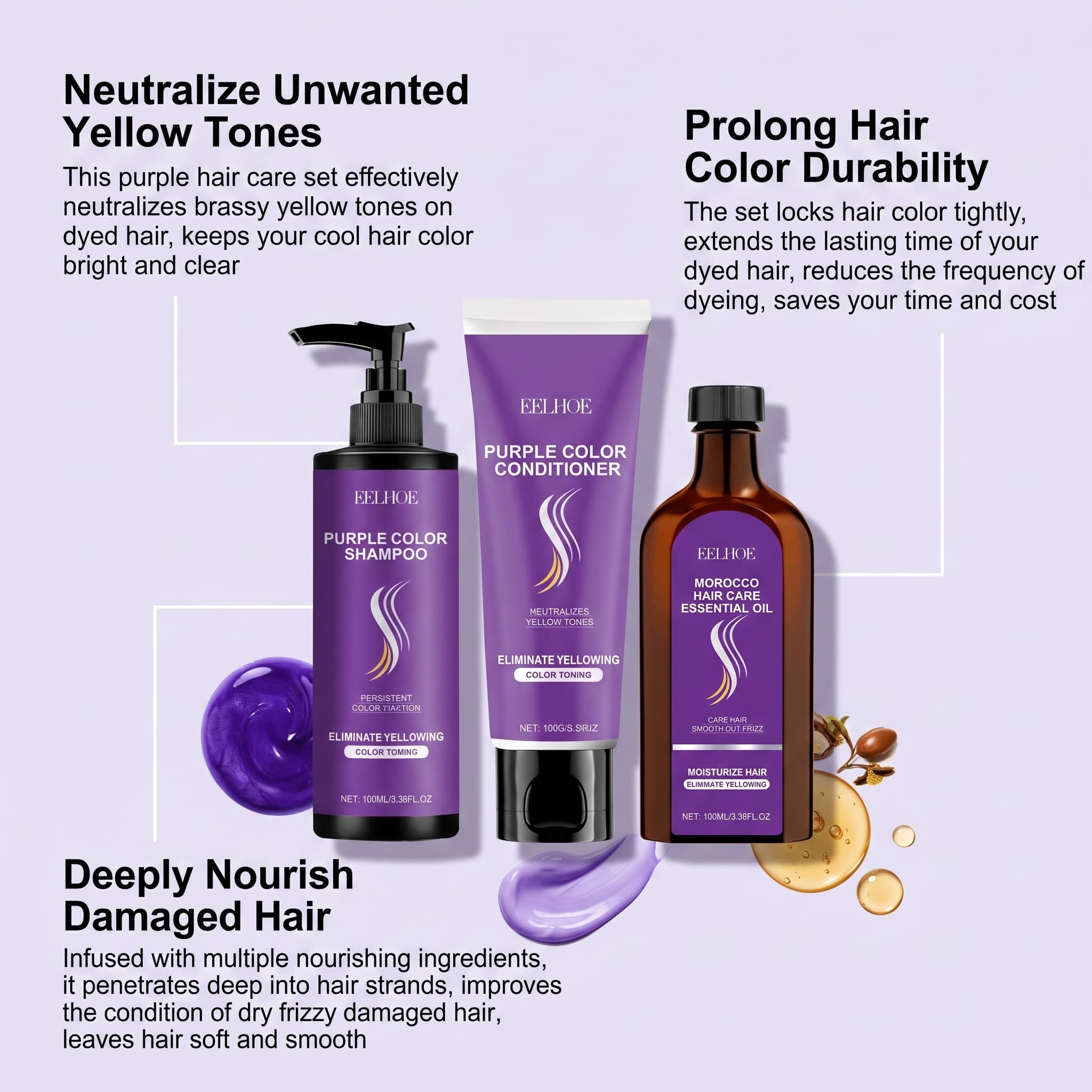 Set Shampoo Viola con Balsamo, - Hair Care Hair Serum recensione e prezzo