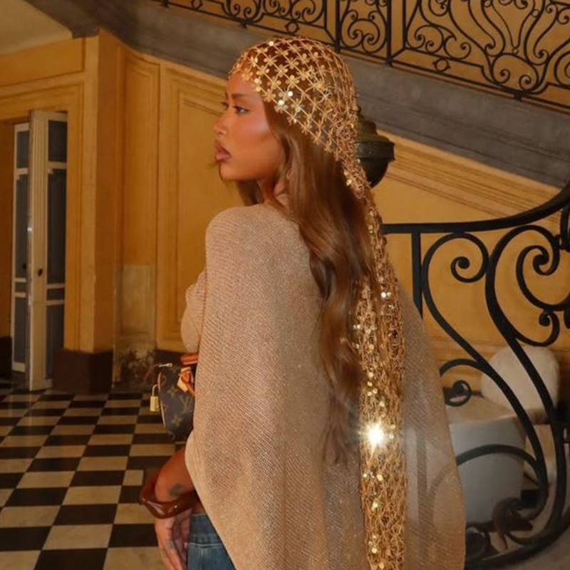 Foulard Boho con Paillettes e  - Hair Net Invisible recensione e prezzo
