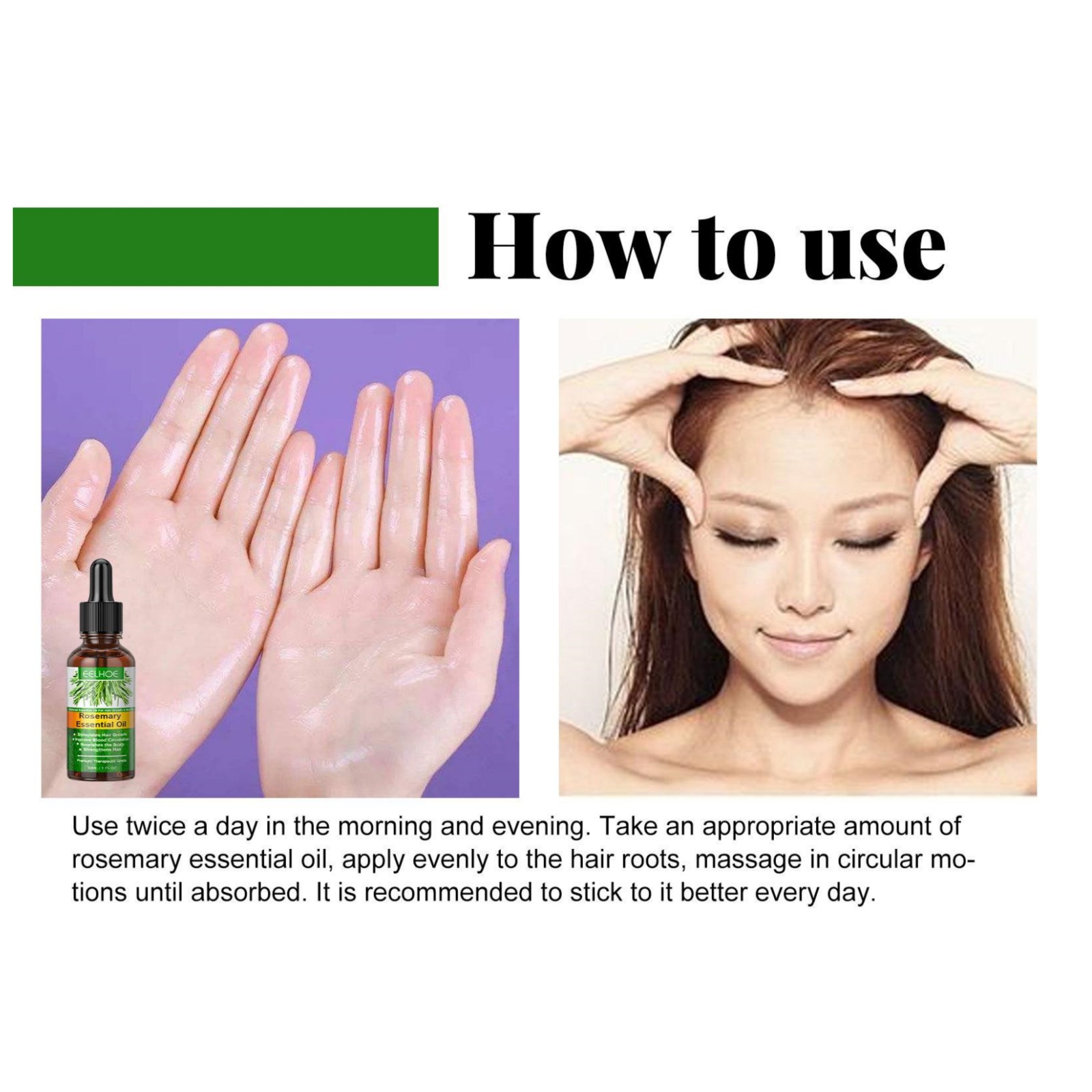 Eelhoe Rosmarino Cura dei cape - Hair Care Essential Oil recensione e prezzo