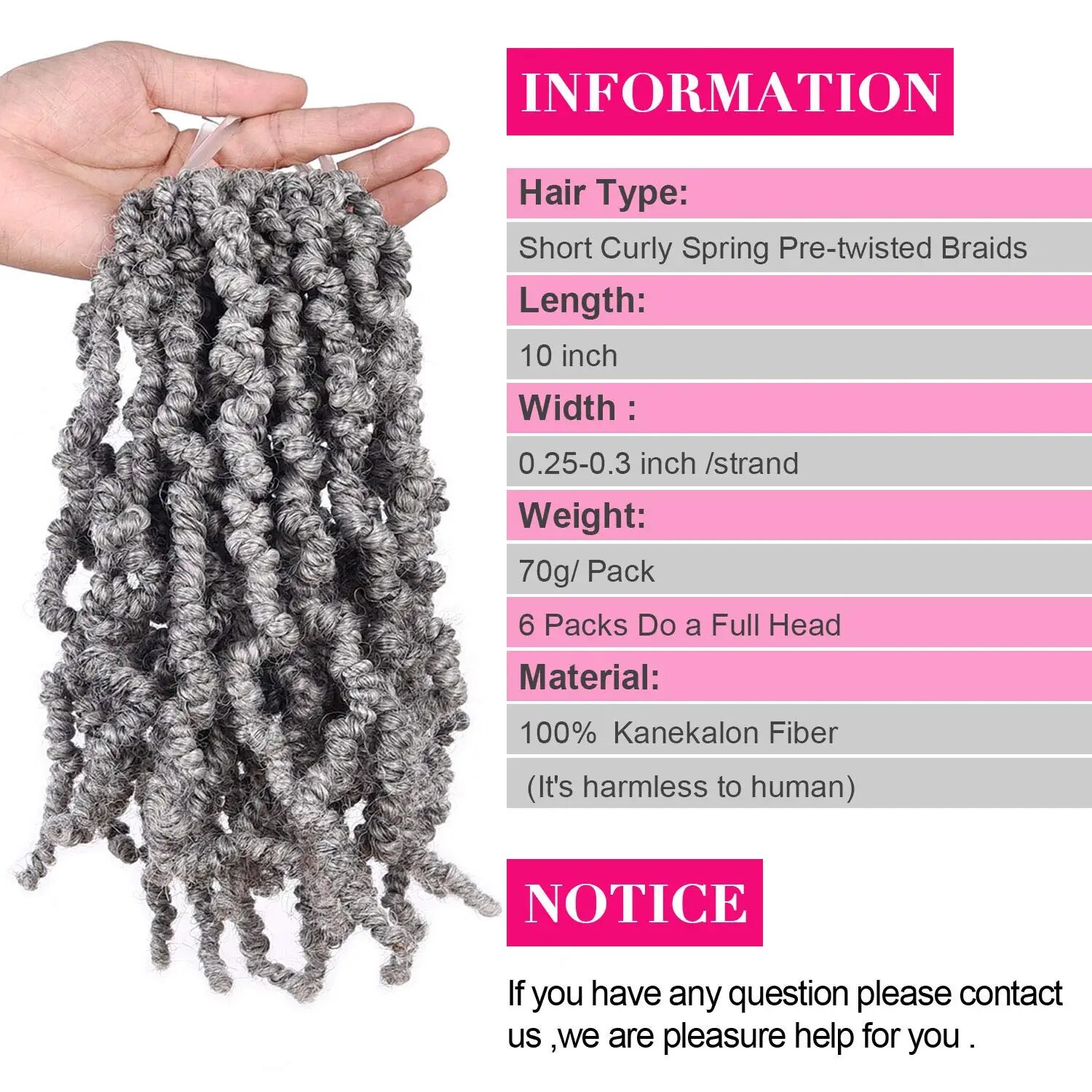 Trecce pre-intrecciate a molla - Braiding Hair Kanekalon recensione e prezzo