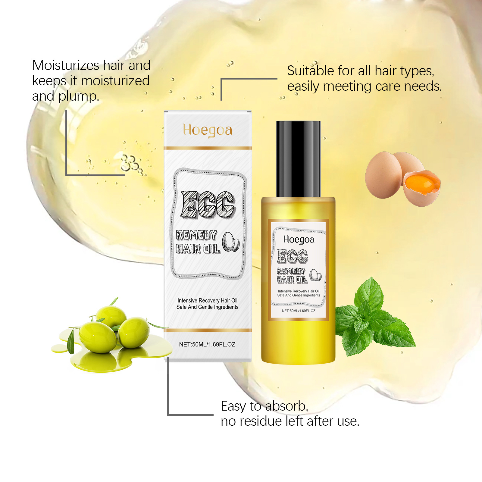 Remedia all'uovo Olio per cape - Hair Care Natural Products recensione e prezzo